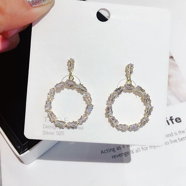 high-end large round circle pendant dangle earrings gold color cubic zircon earrings women jewelry, Silver
high-end large round circle pendant dangle earrings gold color cubic zircon earrings women jewelry, Silver