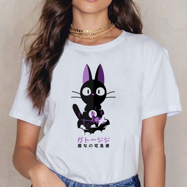t shirt women kiki cat maternity design black cotton female shirt