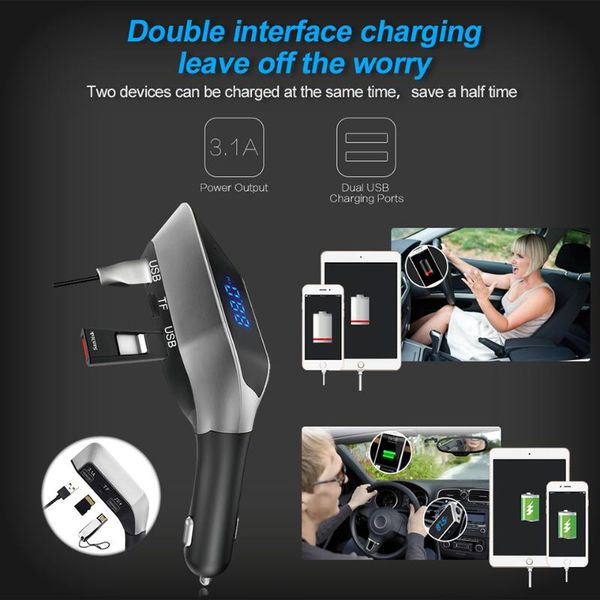 vjoycar smart car fm transmitter aux modulator wireless bluetooth handscar kit sd tf mp3 music player dual usb flash charge
vjoycar smart car fm transmitter aux modulator wireless bluetooth handscar kit sd tf mp3 music player dual usb flash charge
