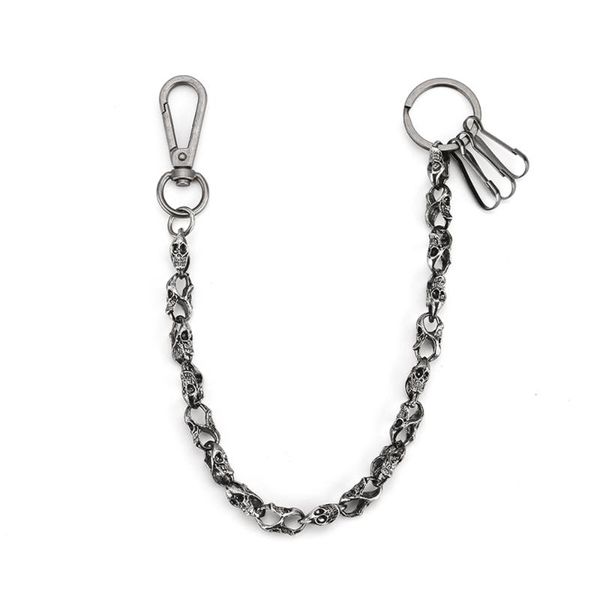 hip hop gothic style men's skeleton black waist accessories wallet chain biker trucker keychain punk wide heavy jeans chain dr51, Silver
hip hop gothic style men's skeleton black waist accessories wallet chain biker trucker keychain punk wide heavy jeans chain dr51, Silver