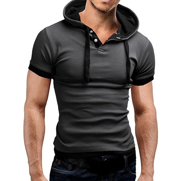 men summer hooded clothing casual solid short sleeve camisetas hombre fashion sport tee shirt homme slim fit tshirt kg-529, White;black
men summer hooded clothing casual solid short sleeve camisetas hombre fashion sport tee shirt homme slim fit tshirt kg-529, White;black
