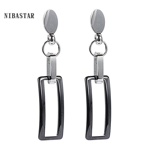 new ceramic square shape drop earrings black and white 2 colors ceramic earrings for women gift ing, Silver
new ceramic square shape drop earrings black and white 2 colors ceramic earrings for women gift ing, Silver