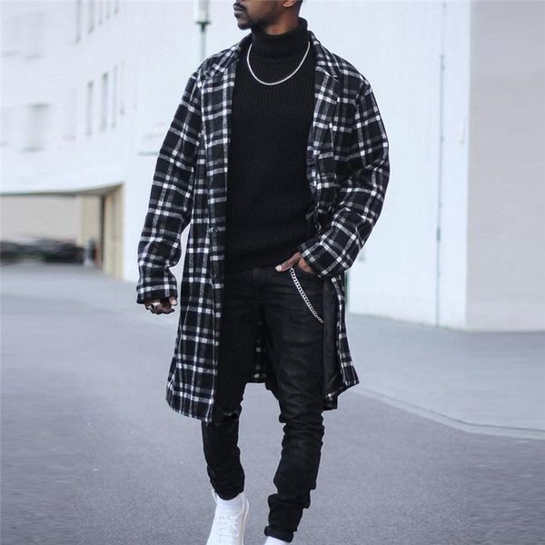 mens plaid cardigan trench coats lapel neck long sleeved fashion clothing autumn winter contrast color outerwear, Tan;black
mens plaid cardigan trench coats lapel neck long sleeved fashion clothing autumn winter contrast color outerwear, Tan;black