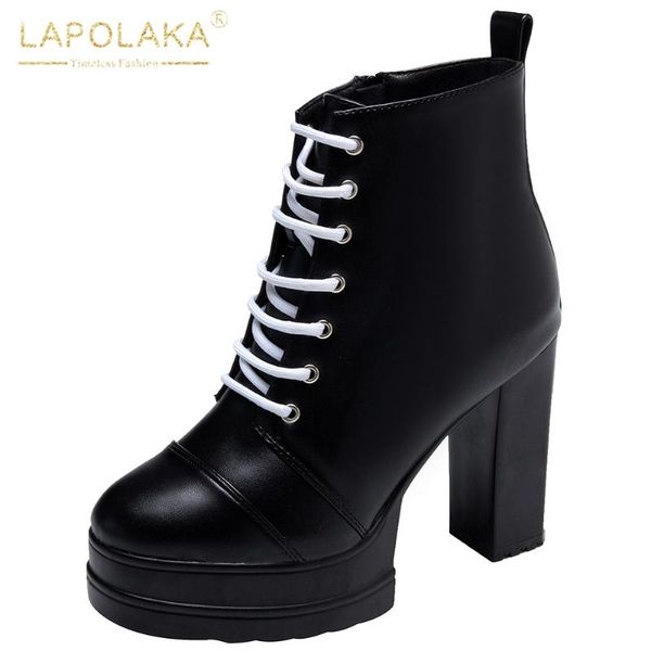 lapolaka 2020 fashion new platform office ladies boots women shoes thick high heels cross-tied comfy fashion boots woman, Black
lapolaka 2020 fashion new platform office ladies boots women shoes thick high heels cross-tied comfy fashion boots woman, Black