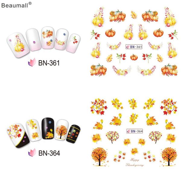 thanksgiving autumn maples nails art manicure water transfer decals decorations nail stickers for nails tips beauty, Black 
thanksgiving autumn maples nails art manicure water transfer decals decorations nail stickers for nails tips beauty, Black