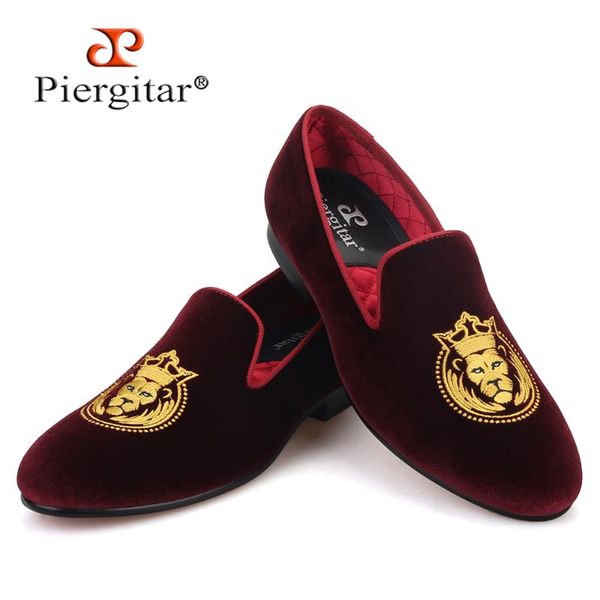 piergitar burgundy color handmade lion embroidery men smoking slippers men's velvet loafers for party and banquet plus size, Black
piergitar burgundy color handmade lion embroidery men smoking slippers men's velvet loafers for party and banquet plus size, Black