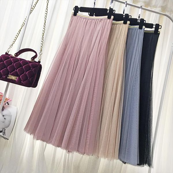 tulle skirts womens jupe longue 2020 casual summer autumn wild harajuku elastic high waist long a line solid skirt saia feminina, Black
tulle skirts womens jupe longue 2020 casual summer autumn wild harajuku elastic high waist long a line solid skirt saia feminina, Black
