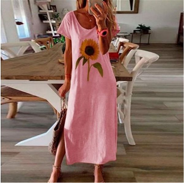 ladies pattern casual dresses fashion trend short sleeve vintage dress designer summer female crew neck floral plus size long skirts, Black;gray 
ladies pattern casual dresses fashion trend short sleeve vintage dress designer summer female crew neck floral plus size long skirts, Black;gray