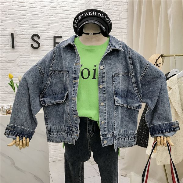 0228 women's denim jacket 2020 spring new fashion loose retro jacket tide, Black;brown
0228 women's denim jacket 2020 spring new fashion loose retro jacket tide, Black;brown