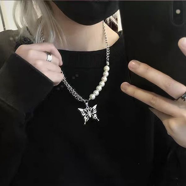 stainless steel jewelry imitation pearls choker necklace butterfly pendant necklace for women hip hop jewelry, Silver
stainless steel jewelry imitation pearls choker necklace butterfly pendant necklace for women hip hop jewelry, Silver