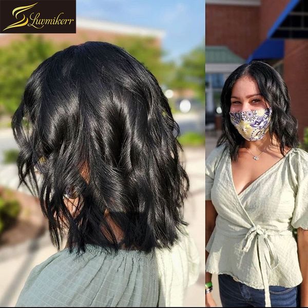 lace wigs brazilian loose deep wave front wig 4x4 human hair closure remy short bob wavy with baby 150 preplucked, Black;brown
lace wigs brazilian loose deep wave front wig 4x4 human hair closure remy short bob wavy with baby 150 preplucked, Black;brown