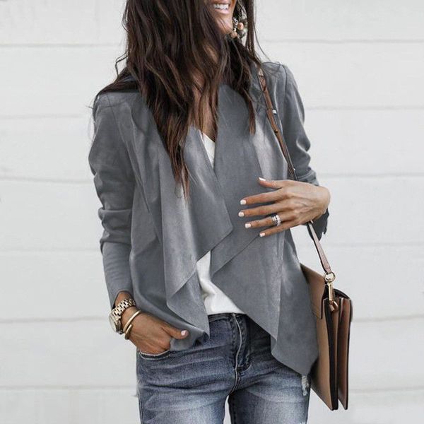 women's jackets fashion autumn women open stitch coat long sleeve waterfall ladies cardigan suede coats loose asymmetric casual fall, Black;brown
women's jackets fashion autumn women open stitch coat long sleeve waterfall ladies cardigan suede coats loose asymmetric casual fall, Black;brown