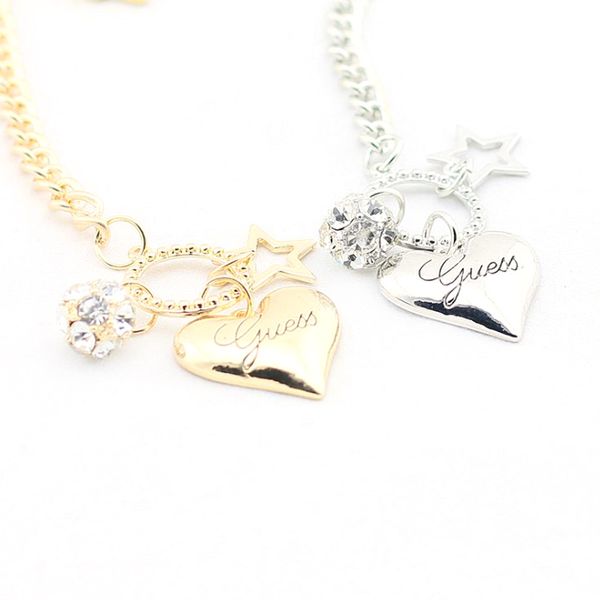 new crystal star heart charm bracelet fashion silve/gold color women chain pendant bracelet for valentine's day jewelry gift, Black
new crystal star heart charm bracelet fashion silve/gold color women chain pendant bracelet for valentine's day jewelry gift, Black