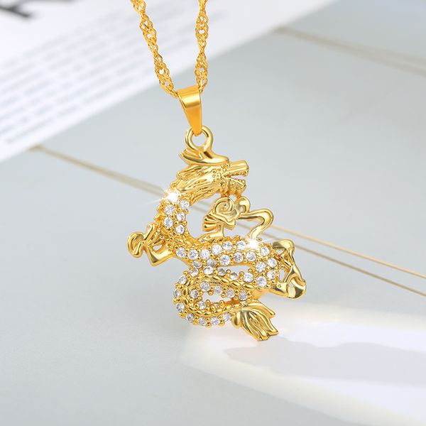 dragon pendant necklaces gold color jewlery cubic zirconia necklace mascot ornaments hip hop necklace for women men gifts, Silver
dragon pendant necklaces gold color jewlery cubic zirconia necklace mascot ornaments hip hop necklace for women men gifts, Silver