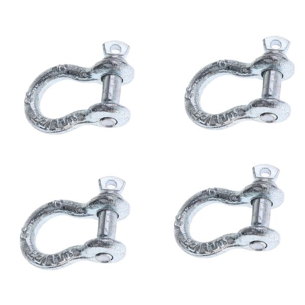 4pcs twoing shackles 1/4'' load bearing or truck tow kit 0.5ton
4pcs twoing shackles 1/4'' load bearing or truck tow kit 0.5ton