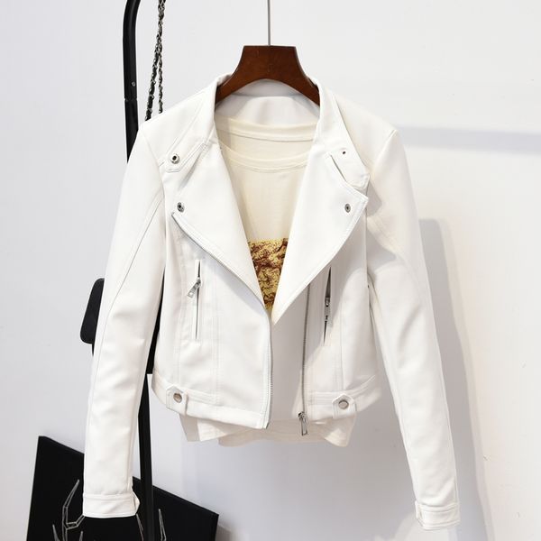 women slim white faux leather jacket 2020 spring autumn fashion street ladies punk black short coats biker moto jacket
women slim white faux leather jacket 2020 spring autumn fashion street ladies punk black short coats biker moto jacket