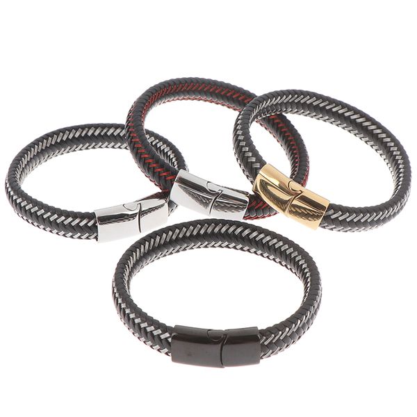 1pcs punk men jewelry black/brown braided leather bracelet stainless steel magnetic clasp fashion bangles, Golden;silver
1pcs punk men jewelry black/brown braided leather bracelet stainless steel magnetic clasp fashion bangles, Golden;silver