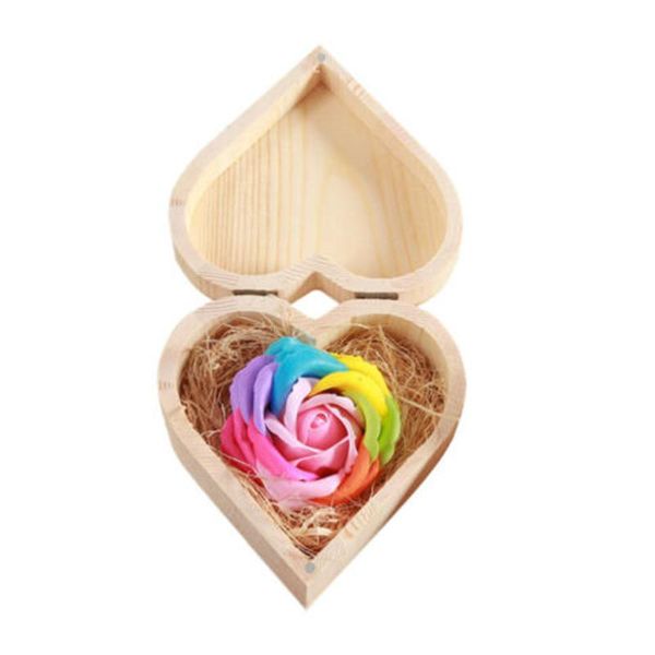party favor artificial rose soap flower rainbow color petal with wooden heart shape box valentine's day gift
party favor artificial rose soap flower rainbow color petal with wooden heart shape box valentine's day gift