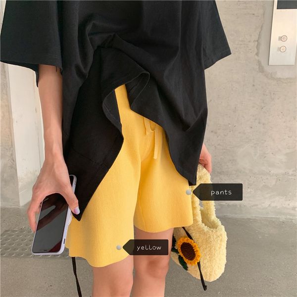 2020 summer knit shorts for women elastic waist wide leg short pants female knee-length high waist loose solid capris shorts, White;black
2020 summer knit shorts for women elastic waist wide leg short pants female knee-length high waist loose solid capris shorts, White;black