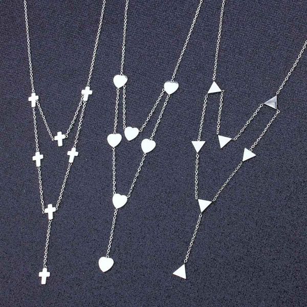 she weier stainless steel long necklace choker collar chain cross pendant necklace chocker neckless heart infinity women, Silver
she weier stainless steel long necklace choker collar chain cross pendant necklace chocker neckless heart infinity women, Silver