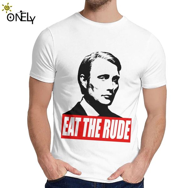 o-neck eat the rude hannibal t shirt graphic print for men natural cotton la camiseta design for unisex