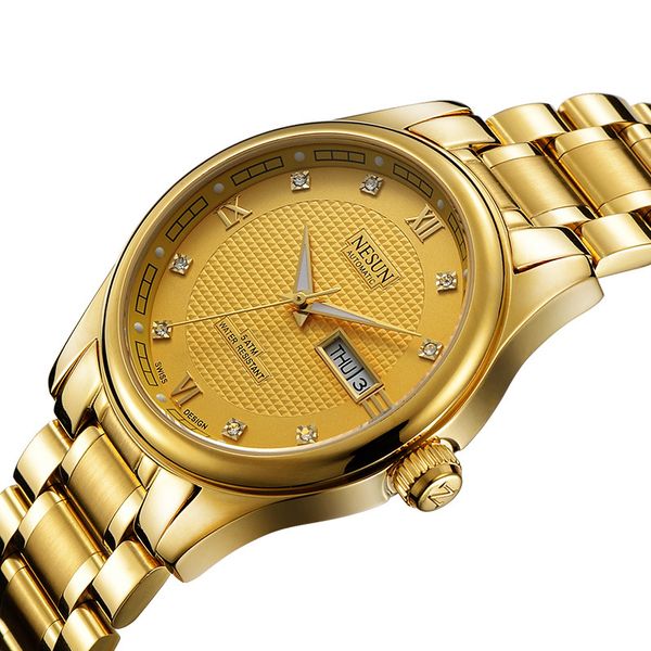 nesun watch men's fashion brand leisure date luminous waterproof steel belt watch business luxury automatic mechanical watches, Slivery;brown
nesun watch men's fashion brand leisure date luminous waterproof steel belt watch business luxury automatic mechanical watches, Slivery;brown