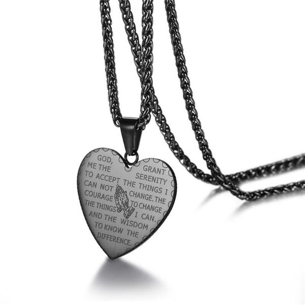 boniskiss unique women's pendant necklaces men's long chain choker christian bible poetry prayer heart stainless steel necklace, Silver
boniskiss unique women's pendant necklaces men's long chain choker christian bible poetry prayer heart stainless steel necklace, Silver