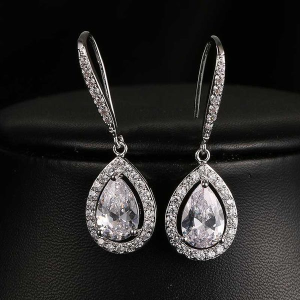 emmaya elegant cubic zirconia dangle earrings for women wedding jewelry accessories factory price, Silver
emmaya elegant cubic zirconia dangle earrings for women wedding jewelry accessories factory price, Silver