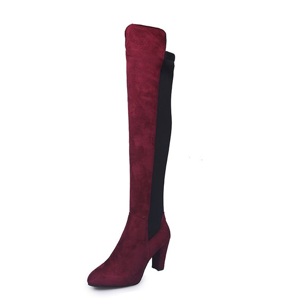 autumn winter thigh high boots women over the knee boots long black booties stretchable block heels feminino zapatos
autumn winter thigh high boots women over the knee boots long black booties stretchable block heels feminino zapatos