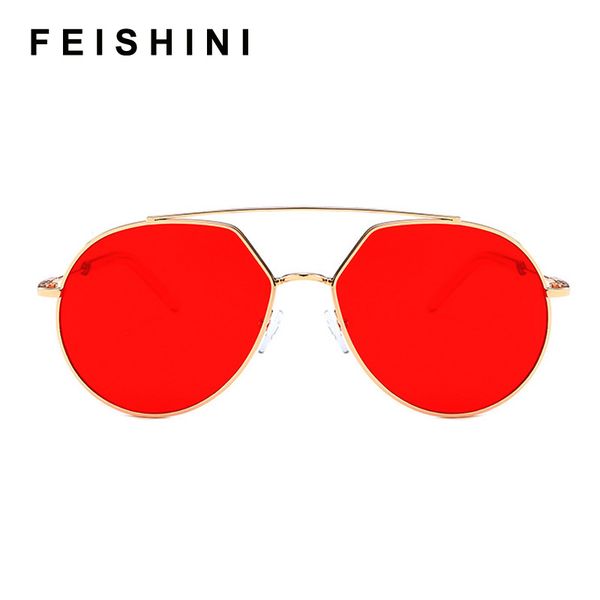 feishini trend oversized sunglasses women vintage red pilot clear sunglasses men transparent eye glasses frame metal, White;black
feishini trend oversized sunglasses women vintage red pilot clear sunglasses men transparent eye glasses frame metal, White;black