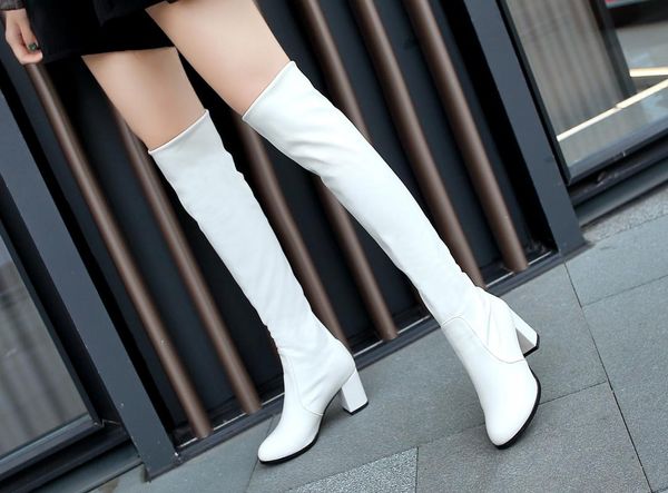 knee high boots women's stovepipe over the knee thigh boots winter spring and autumn thick high-heeled women's shoes, Black
knee high boots women's stovepipe over the knee thigh boots winter spring and autumn thick high-heeled women's shoes, Black