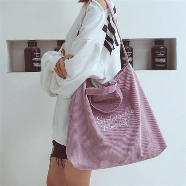 new women corduroy canvas tote ladies casual shoulder bag foldable reusable shopping bags beach bag female cotton cloth handbag
new women corduroy canvas tote ladies casual shoulder bag foldable reusable shopping bags beach bag female cotton cloth handbag