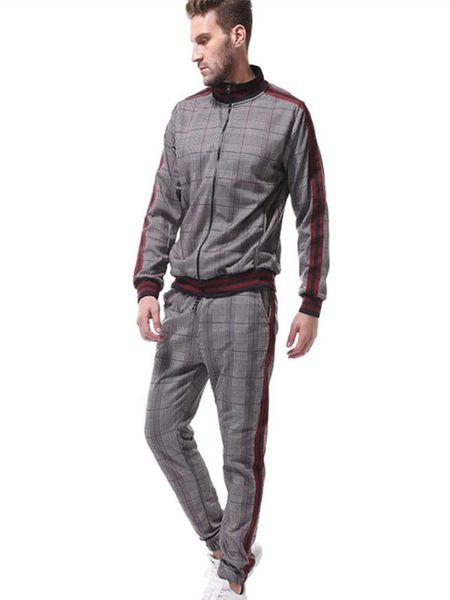 mens tracksuit fashion casual suits autumn fitness sportswear new long-sleeved zipper coats+ slim sweatpants two-piece tracksuits, Gray
mens tracksuit fashion casual suits autumn fitness sportswear new long-sleeved zipper coats+ slim sweatpants two-piece tracksuits, Gray