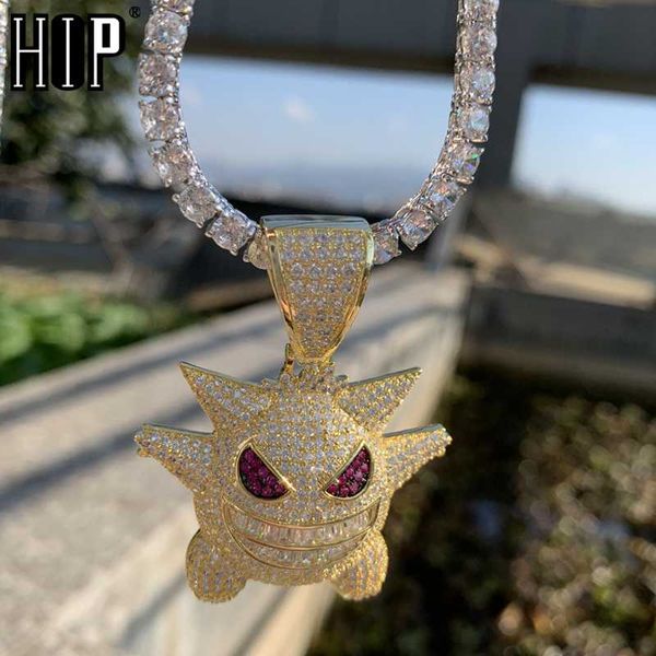 hip hop iced out bling cubic zircon gengar ghost copper color pendant & necklace for men women jewelry with chains, Silver
hip hop iced out bling cubic zircon gengar ghost copper color pendant & necklace for men women jewelry with chains, Silver