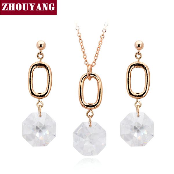 simple rose gold color elegant jewelry necklace earrings set made with austrian crystals zys363 zys364, Silver
simple rose gold color elegant jewelry necklace earrings set made with austrian crystals zys363 zys364, Silver