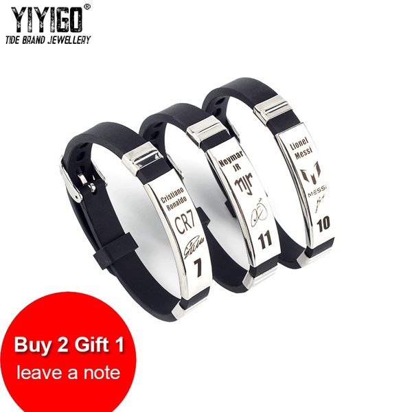 buy2get1 1 pieces stainless titanium steel sport men bracelet messi ronaldo nermar silicone bangles adjustable wristband, Black
buy2get1 1 pieces stainless titanium steel sport men bracelet messi ronaldo nermar silicone bangles adjustable wristband, Black