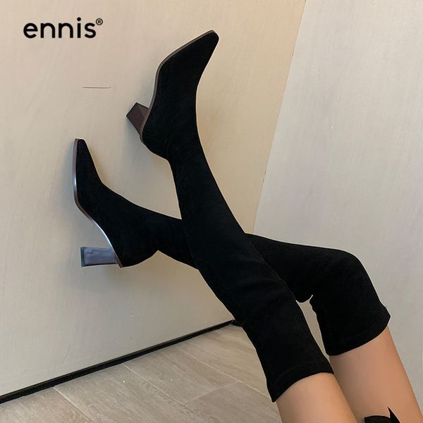 boots ennis flock stretch over the knee women high heel shoes pointed toe slim fit autumn winter l015, Black
boots ennis flock stretch over the knee women high heel shoes pointed toe slim fit autumn winter l015, Black