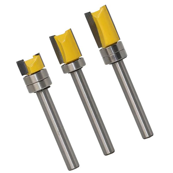 3pcs durable hard alloy mortise template flush trim router bit milling cutter 6mm shank
3pcs durable hard alloy mortise template flush trim router bit milling cutter 6mm shank