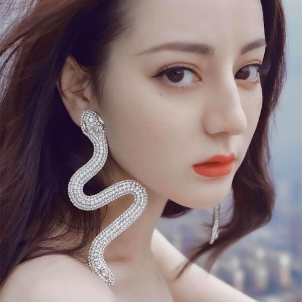 dangle & chandelier shiny full rhinestone snake big earings women fashion jewelry luxury party dress statement earrings accessories, Silver
dangle & chandelier shiny full rhinestone snake big earings women fashion jewelry luxury party dress statement earrings accessories, Silver