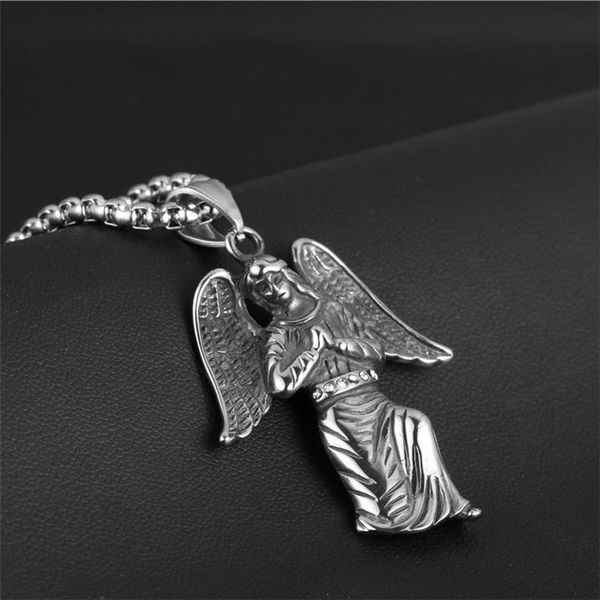 l chain on the neck for men necklaces pendant link necklace men stainless stee angel friends pendant retro punk stly, Silver
l chain on the neck for men necklaces pendant link necklace men stainless stee angel friends pendant retro punk stly, Silver