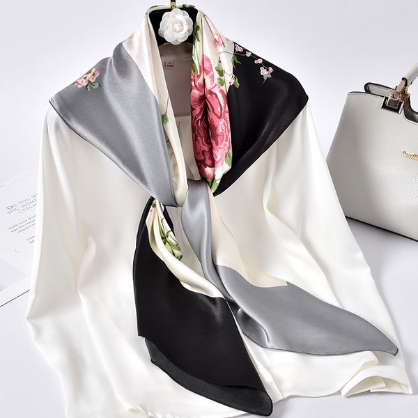 scarves women 100% pure silk scarf square print large real headscarf summer bandana neckerchief for ladies 108x108cm, Blue;gray
scarves women 100% pure silk scarf square print large real headscarf summer bandana neckerchief for ladies 108x108cm, Blue;gray