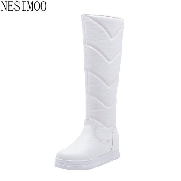 nesimoo 2021 pu casual round toe mid calf boots winter wedge heel slip on women shoes keep warm platform snow boots size 34-43, Black
nesimoo 2021 pu casual round toe mid calf boots winter wedge heel slip on women shoes keep warm platform snow boots size 34-43, Black