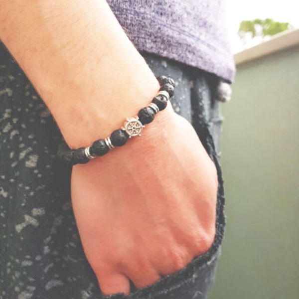 античный rudder дизайн природный камень бисер браслет шарма ручной lava braclet для mens байкер ювелирные изделия аксессуары homme, Black
античный rudder дизайн природный камень бисер браслет шарма ручной lava braclet для mens байкер ювелирные изделия аксессуары homme, Black