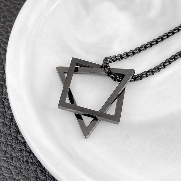 necklace for women pendant geometry stainless steel chain necklace big black triangle square womens jewelry on the neck, Silver
necklace for women pendant geometry stainless steel chain necklace big black triangle square womens jewelry on the neck, Silver