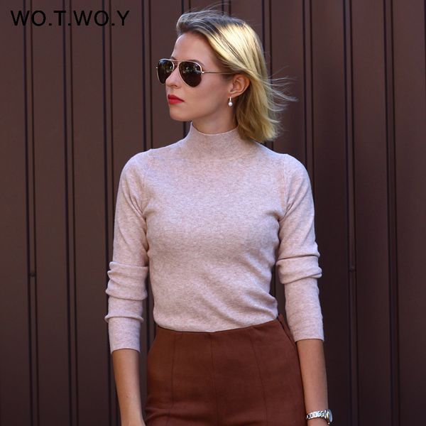 wotwoy autumn winter solid cashmere sweater women knitted long sleeve turtleneck sweaters women slim fit basic pullovers 2020, White;black
wotwoy autumn winter solid cashmere sweater women knitted long sleeve turtleneck sweaters women slim fit basic pullovers 2020, White;black