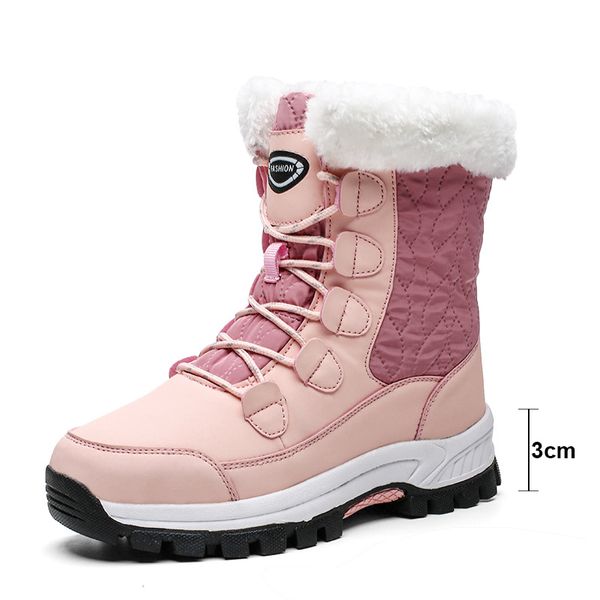 winter fashion outdoor travel waterproof snow boots women large size lace up warm cotton shoes female high ankle boots wb054, Black
winter fashion outdoor travel waterproof snow boots women large size lace up warm cotton shoes female high ankle boots wb054, Black