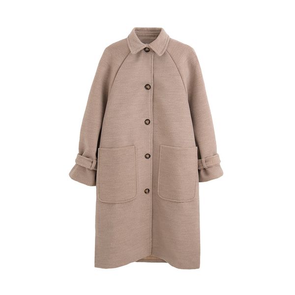 women's wool & blends woolen coat autumn and winter solid color coats womens clothing, Black
women's wool & blends woolen coat autumn and winter solid color coats womens clothing, Black