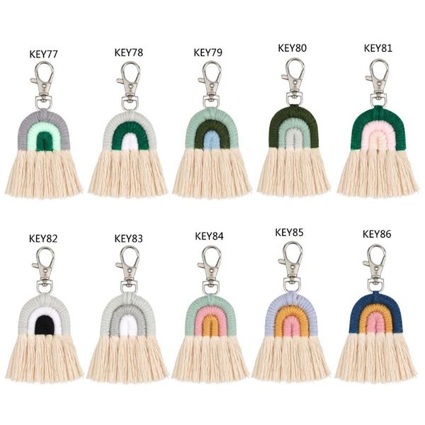 weaving rainbow keychains for women boho handmade key holder keyring macrame bag charm car hanging jewelry gifts, Silver
weaving rainbow keychains for women boho handmade key holder keyring macrame bag charm car hanging jewelry gifts, Silver