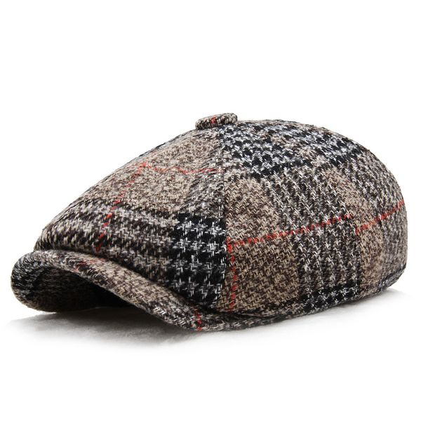 retro british plaid beret men women casual cotton adjustable gray khaki blinders hat flat cap, Blue;gray
retro british plaid beret men women casual cotton adjustable gray khaki blinders hat flat cap, Blue;gray
