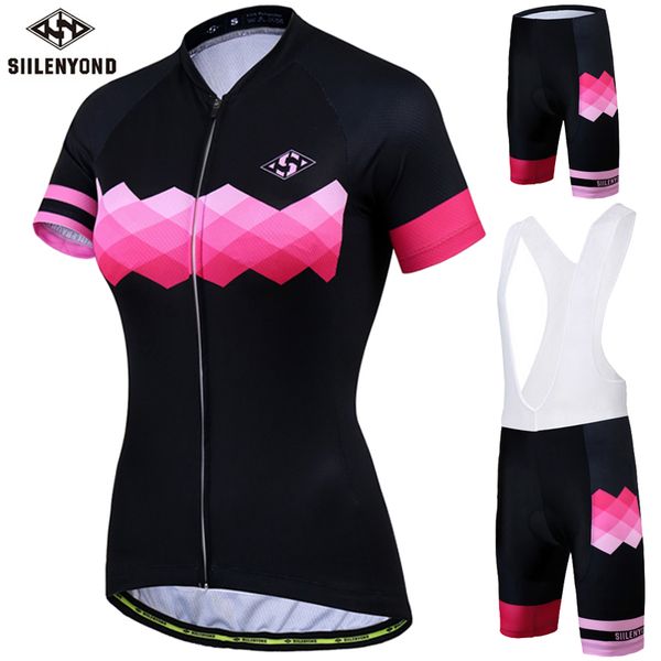 siilenyond 2020 women cycling jersey set summer anti-uv short sleeve cycling clothing quick-dry mtb bike clothes suit, Black;blue
siilenyond 2020 women cycling jersey set summer anti-uv short sleeve cycling clothing quick-dry mtb bike clothes suit, Black;blue